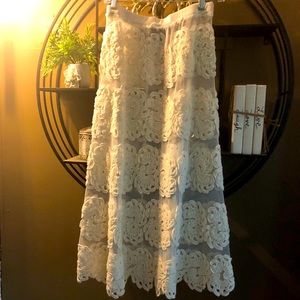 Soft off white maxi/midi skirt